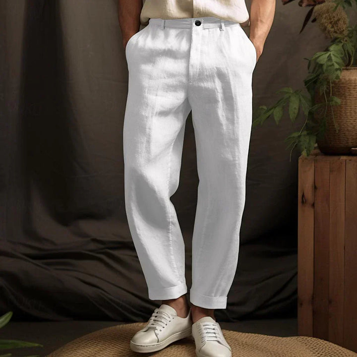 W&W Mode | Lässige Baumwoll-Leinen Herrenhose