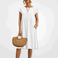 WW | Damen Kleid Stilvolles Midi Kleid Sommerliche Eleganz