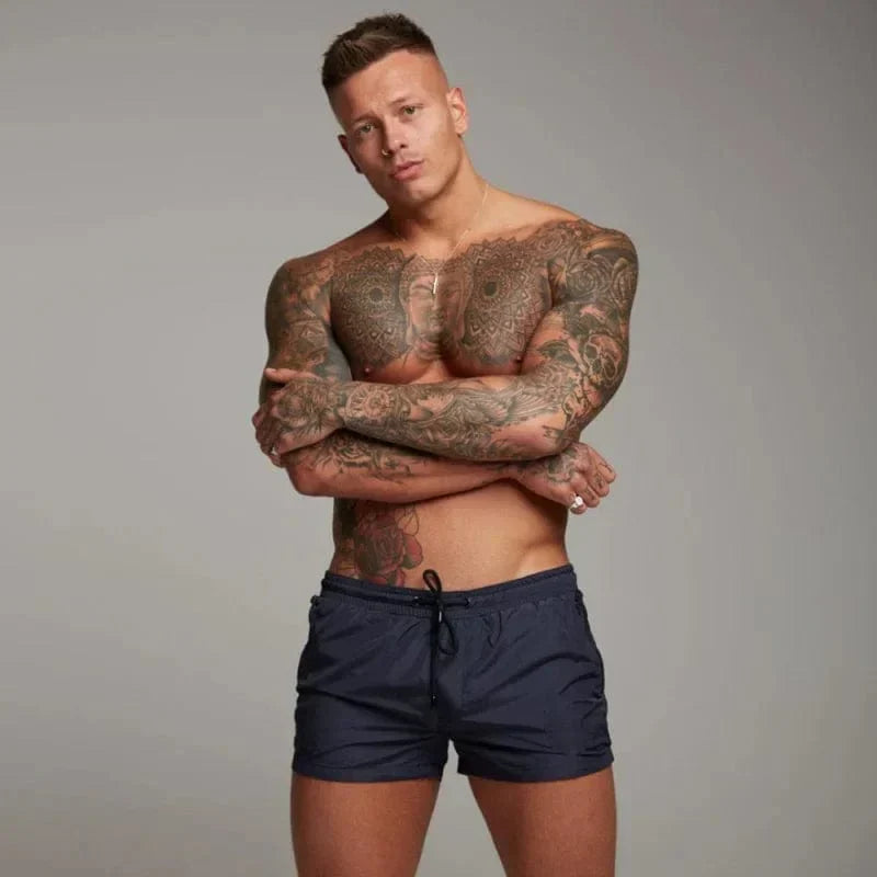 W&W Mode | Kurze Badeshorts für Männer mit Tasche