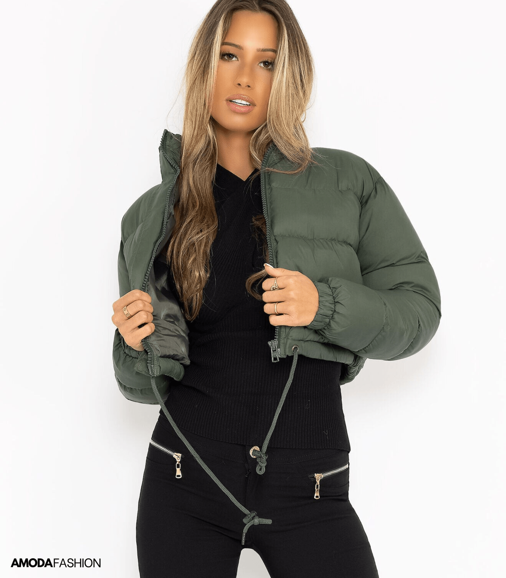Pufferjacke mit Kordelzug