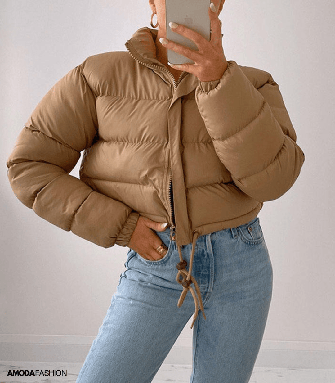 Pufferjacke mit Kordelzug