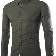 WW | Lässiges Bügelfreies Slim Fit Herrenhemd