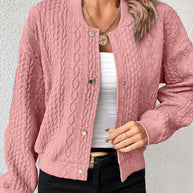 Solide Strickjacke mit Knopfleiste 2024