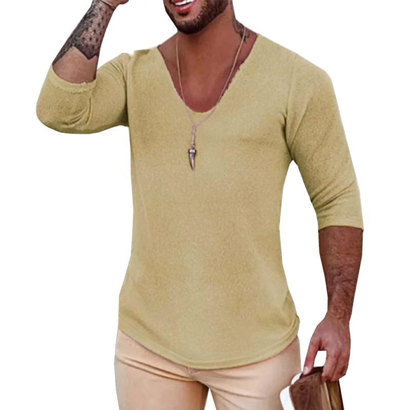 W&W Mode | Modische Leichte V-hals Pullover Für Herren Mit Langen Ärmeln
