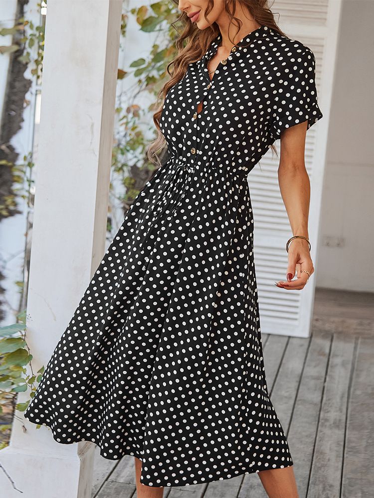 W&W Mode | Damen Ballmuster Kleid