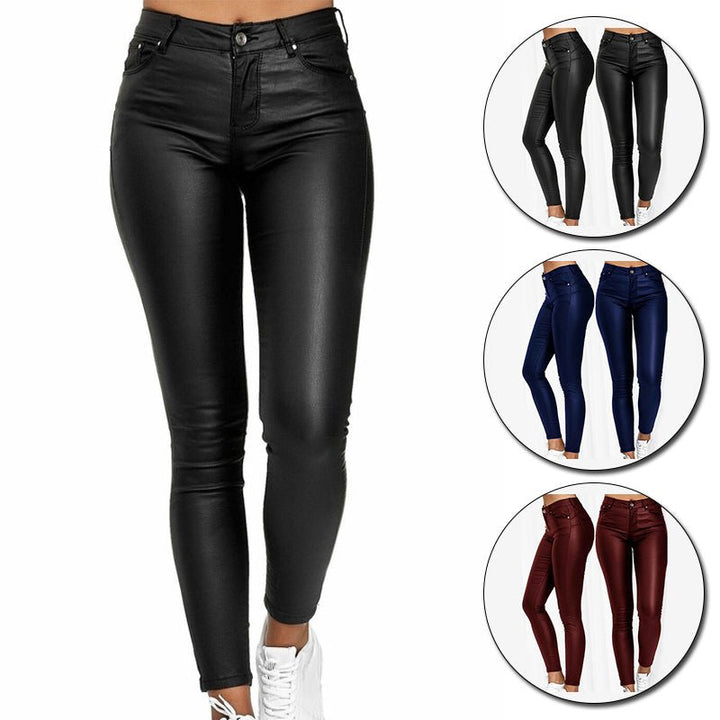 W&W Mode | Hose - Stilvolle Leder Damenhose für Einen Zeitlosen Look