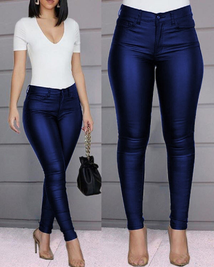 W&W Mode | Hose - Stilvolle Leder Damenhose für Einen Zeitlosen Look