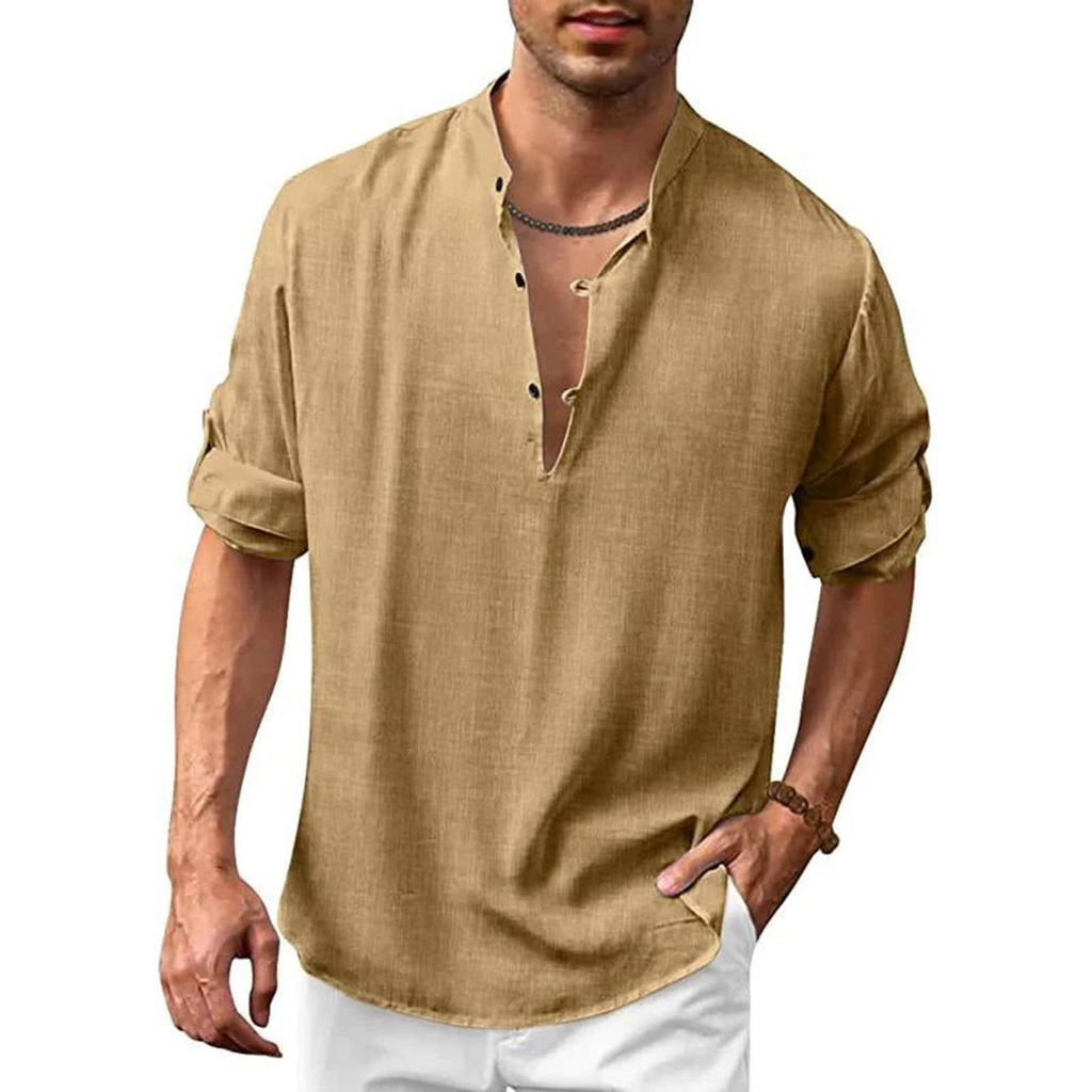 WW | Herren Langarm Sommer Hemd Leicht