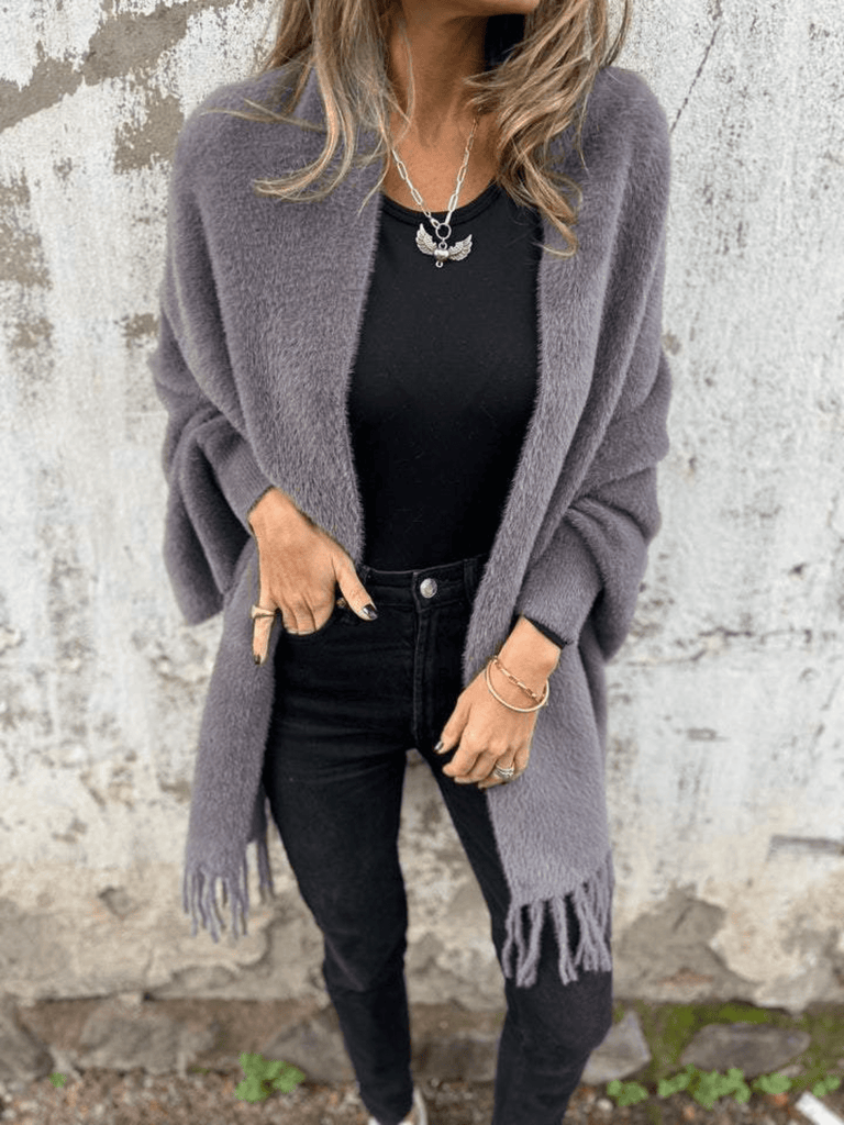 WW | Langer Wickelpullover Damen Pullover Jumper Vest