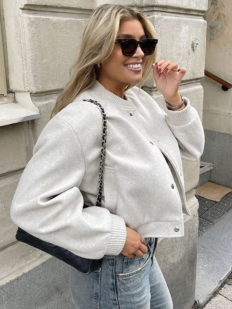 WW - Damen cropped Bomberjacke für lässigen Streetstyle
