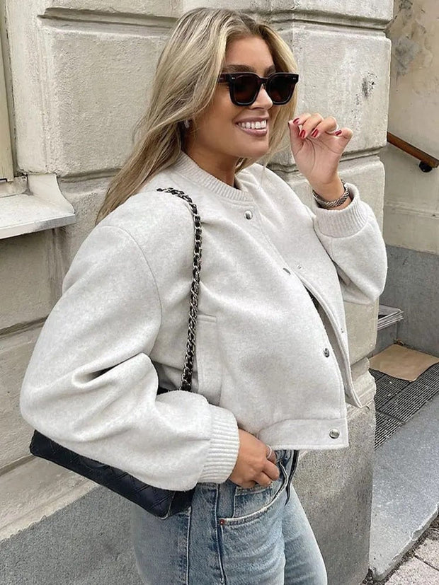 WW - Damen cropped Bomberjacke für lässigen Streetstyle