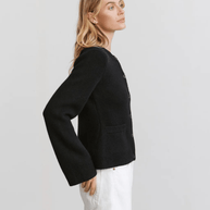 WW | Beigefarbene A-Linien Jacke Elegante Knöpfe Schick & Minimalistisch