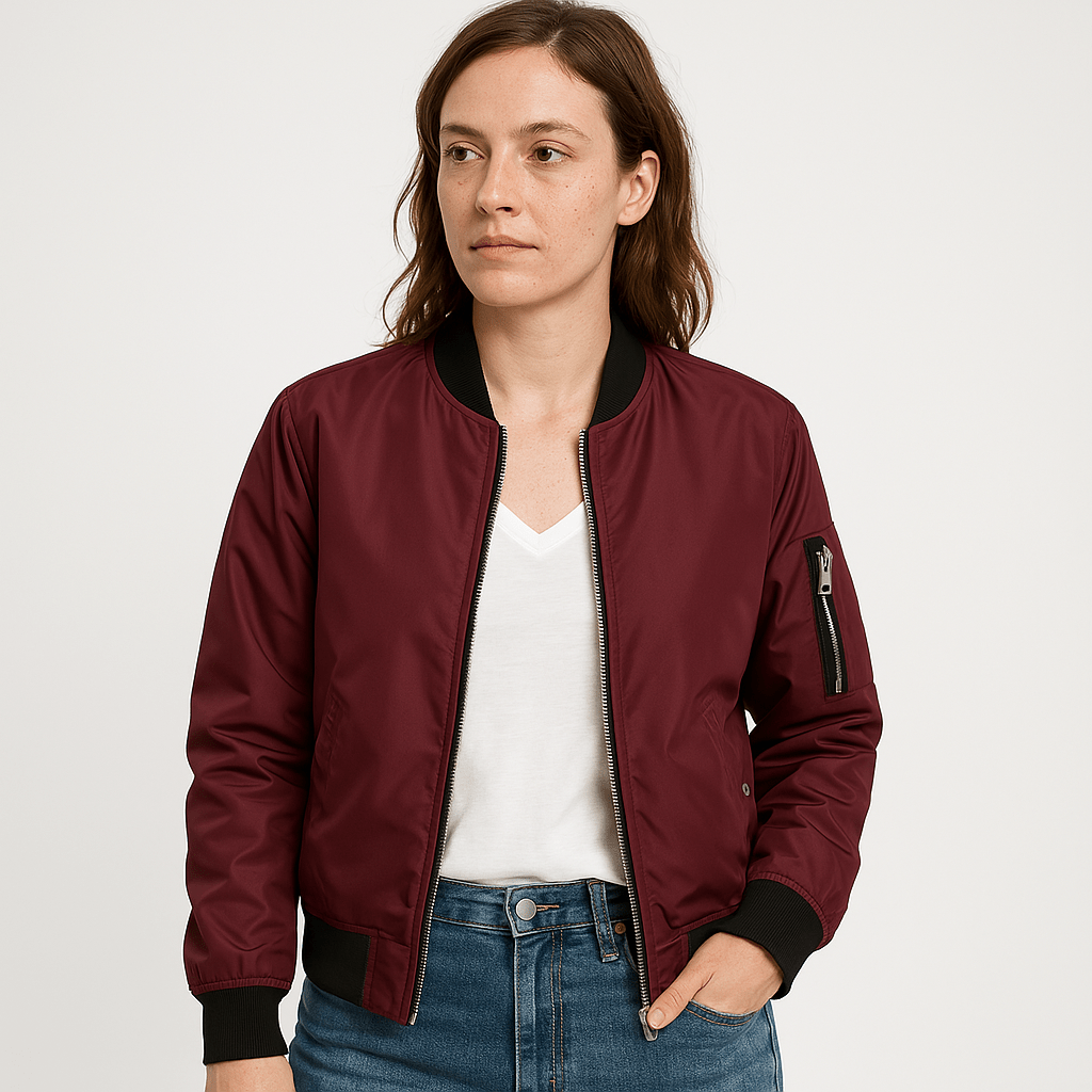 WW | Blouson Bomber Beige Kurz geschnitten Urban Lässiger Look