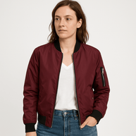 WW | Blouson Bomber Beige Kurz geschnitten Urban Lässiger Look