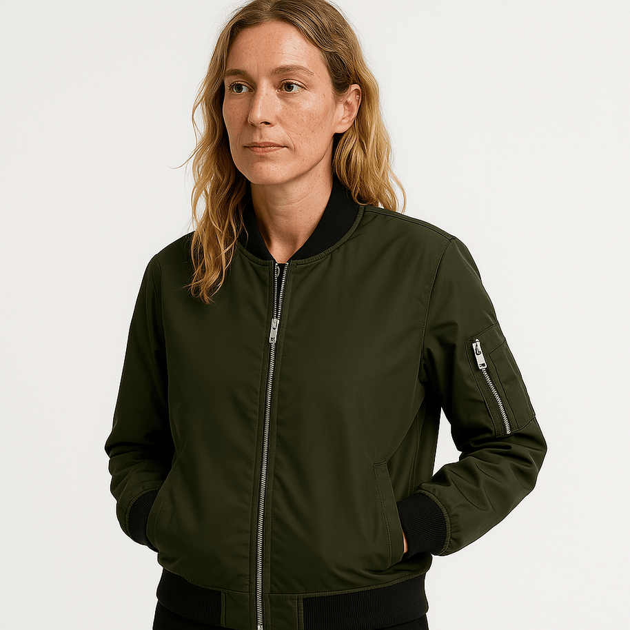 WW | Blouson Bomber Beige Kurz geschnitten Urban Lässiger Look