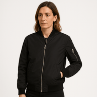 WW | Blouson Bomber Beige Kurz geschnitten Urban Lässiger Look