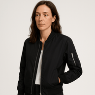 WW | Blouson Bomber Beige Kurz geschnitten Urban Lässiger Look