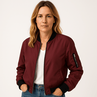 WW | Blouson Bomber Beige Kurz geschnitten Urban Lässiger Look