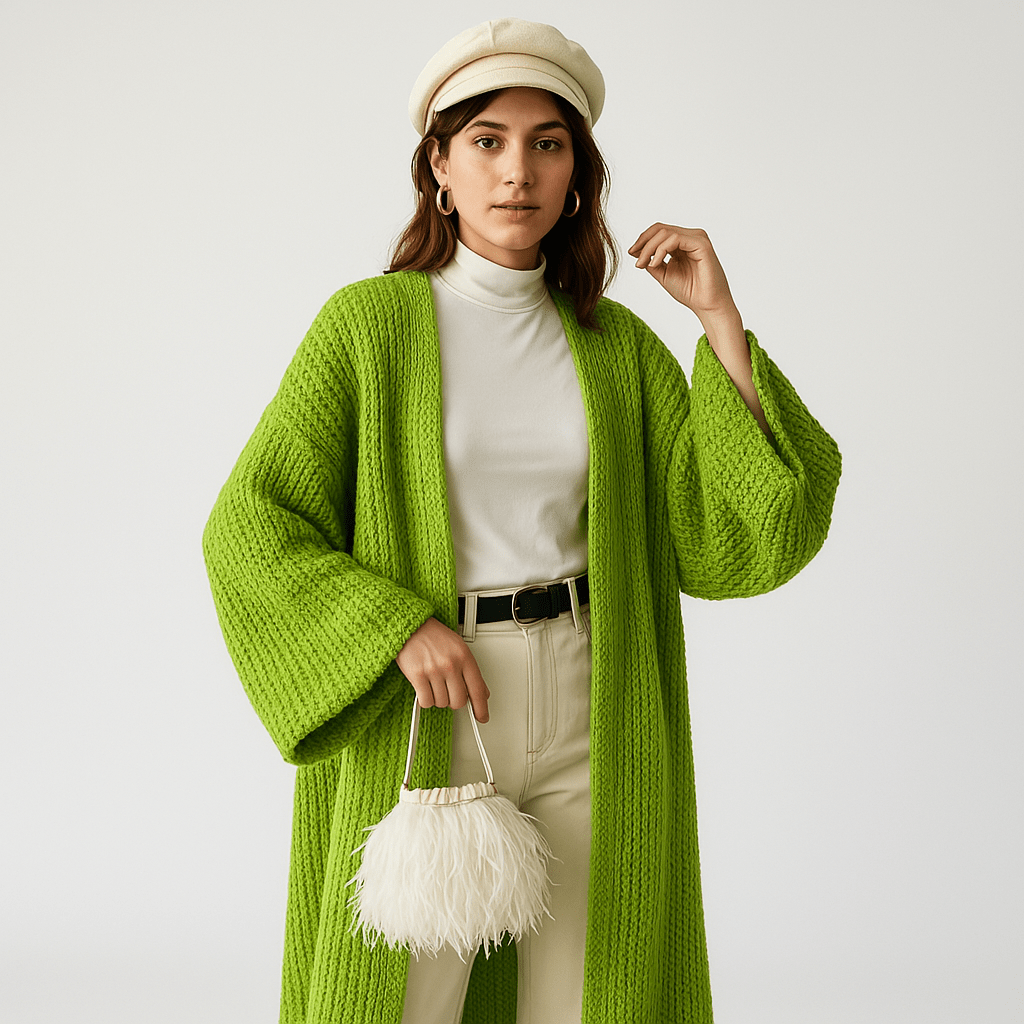 WW | Lange Beigefarbene Leichte und Offene Elegante Freizeitjacke