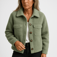 WW | Short Boucle Jacket Mustard Yellow Softness & Autumn Style