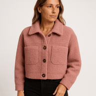 WW | Short Boucle Jacket Mustard Yellow Softness & Autumn Style