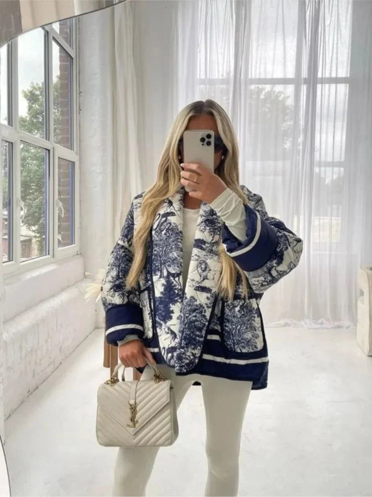 WW | Blouson Oversize mit Druck Schicker & Moderner Urbaner Trendlook