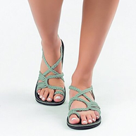 WW | Stylische flache Sandalen aus Palmenblättern - Bequeme und schicke Sommerschuhe