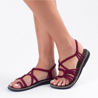 WW | Stylische flache Sandalen aus Palmenblättern - Bequeme und schicke Sommerschuhe