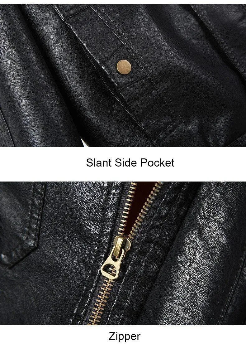 WW | Lederjacke, Herren Winterjacke, Motorradjacke