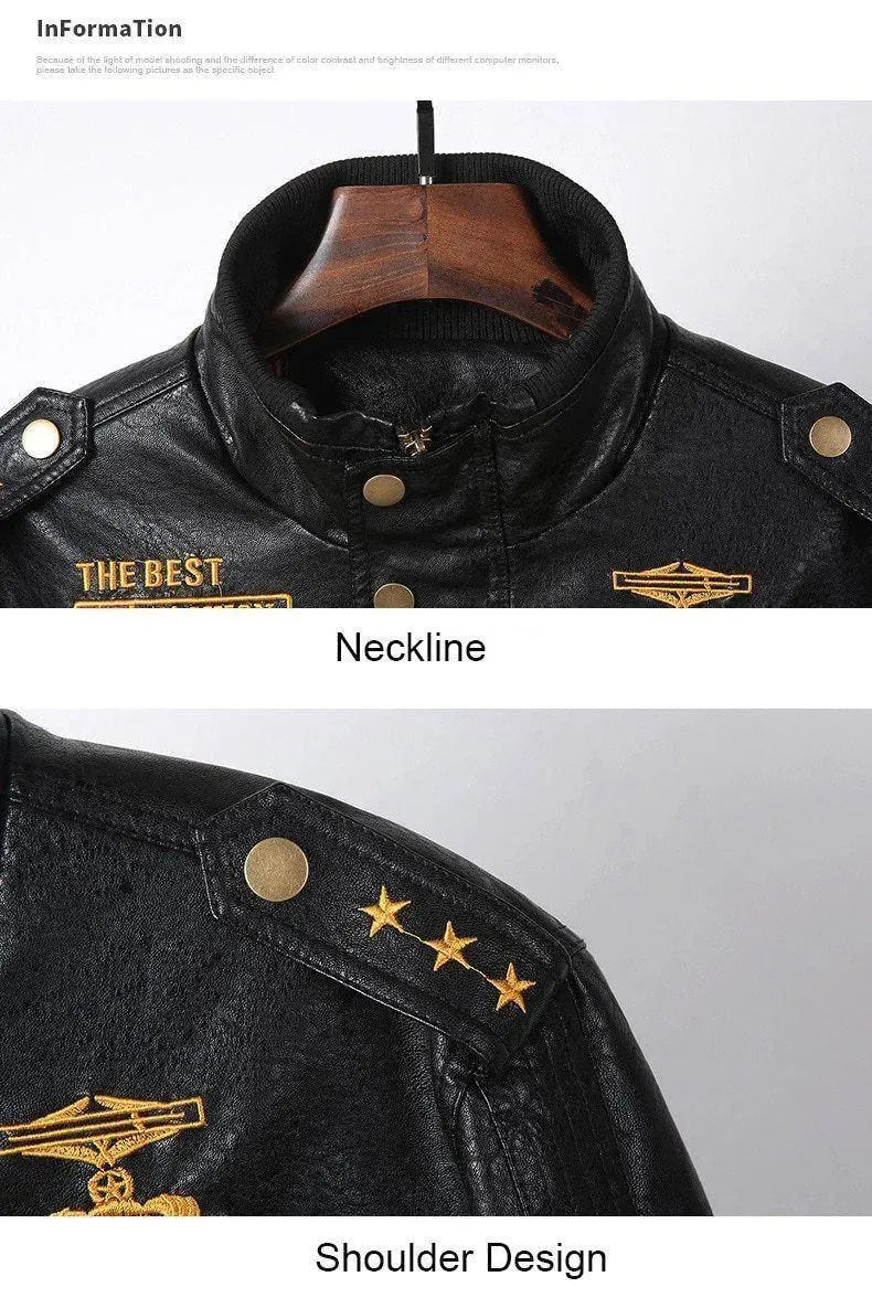WW | Lederjacke, Herren Winterjacke, Motorradjacke