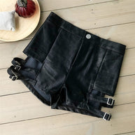 WW | Leder Mini Slim Hip Shorts