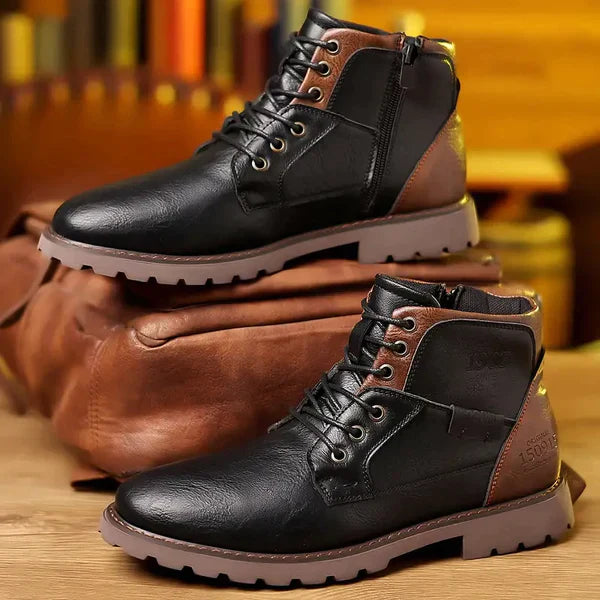 WW | Schnürstiefeletten Aus Robustem Leder