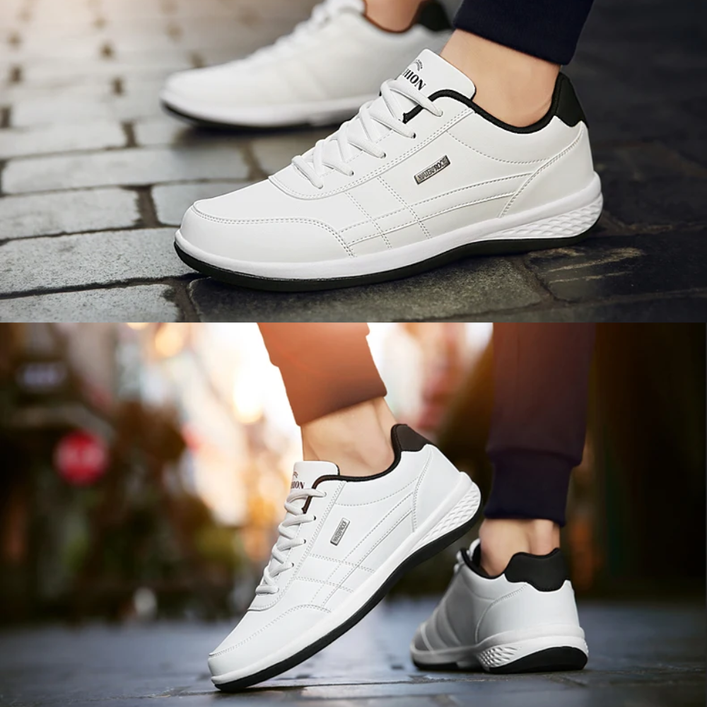 W&W Mode | Wasserdichte Leder Orthopädische Komfortschuhe