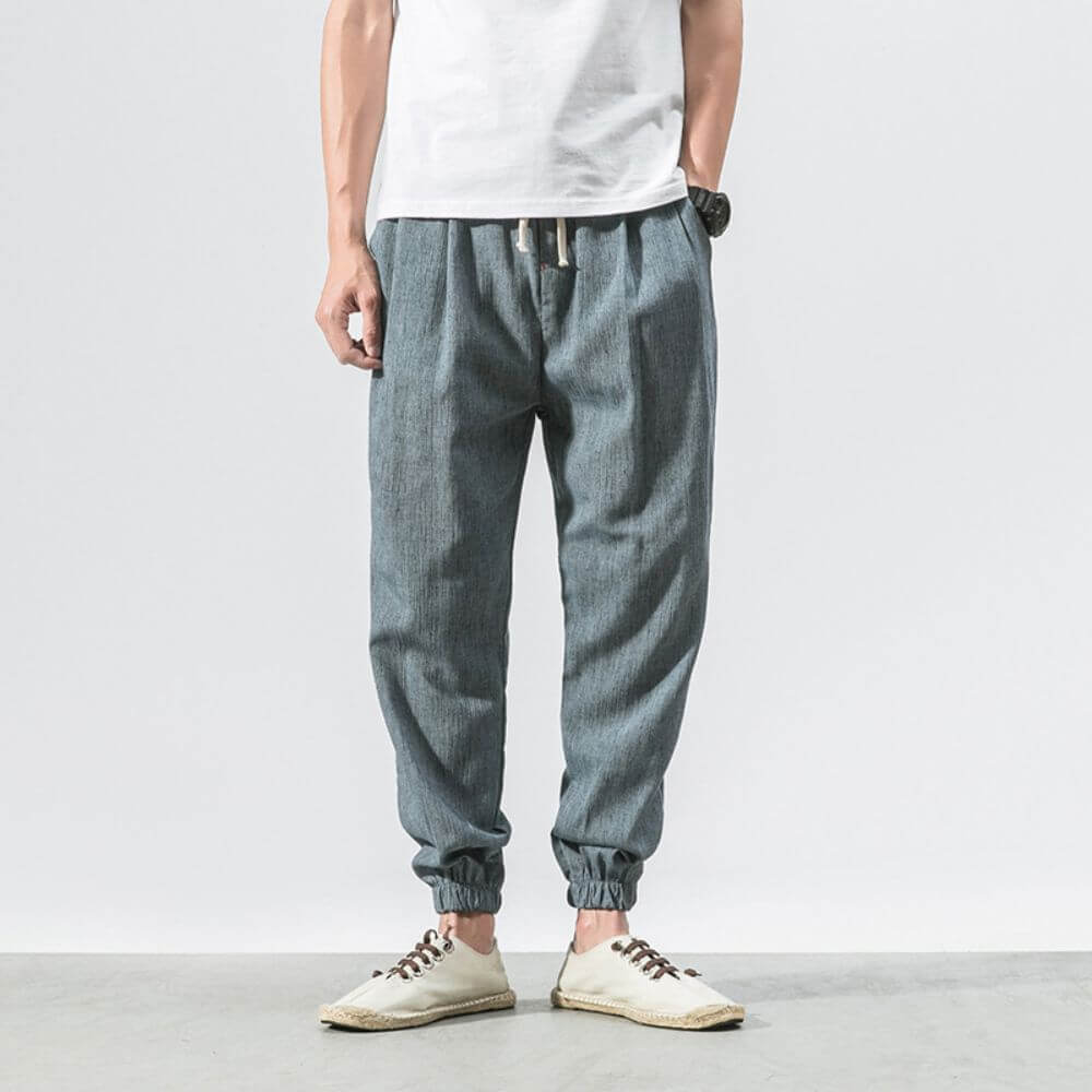 W&W Mode | Leichte Herren Komforthose Aus Baumwolle Und Leinen Weich, Atmungsaktiv & Stilvoll
