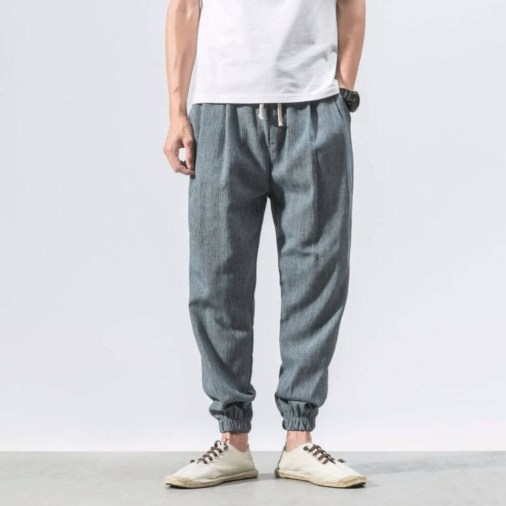 W&W Mode | Leichte Herren Komforthose Aus Baumwolle Und Leinen Weich, Atmungsaktiv & Stilvoll
