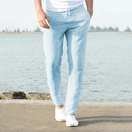 WW | Stilvolle Herren Hose Leinen Sommerhose Für Männer Leichter Stoff