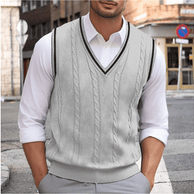 WW | Ärmelloser Pullover Mit V-Ausschnitt Herren Sweatshirt