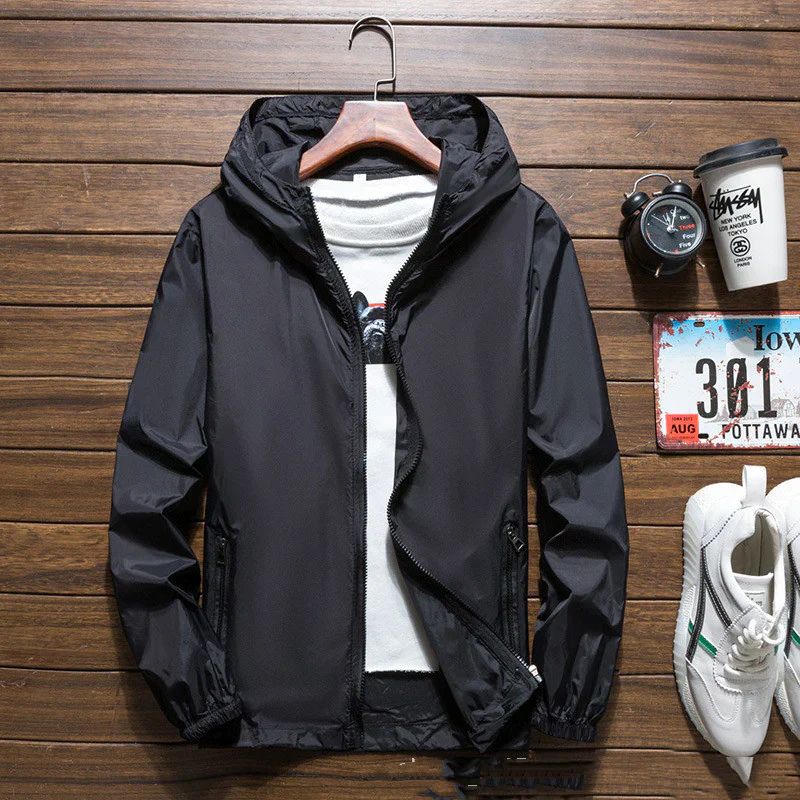 W&W Mode | Leichtgewicht Herrenjacke Mit Kapuze