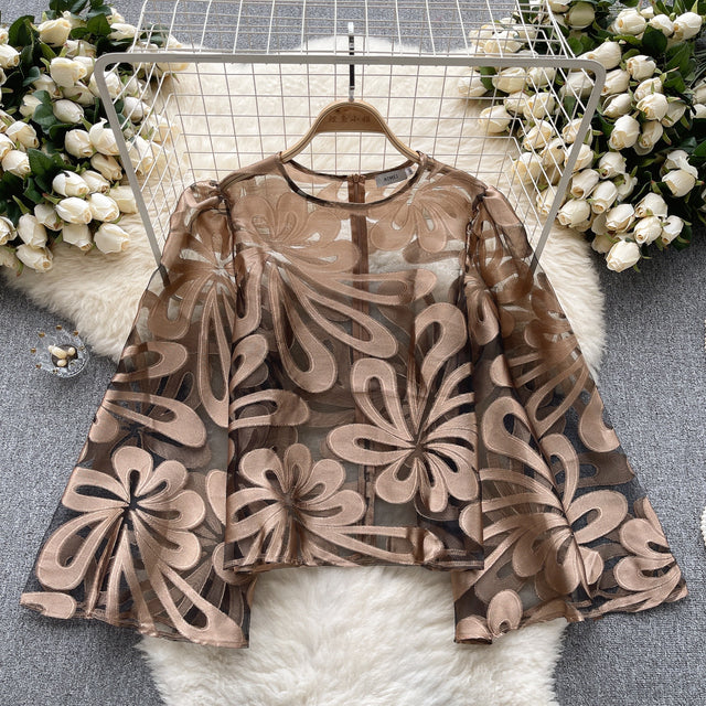 W&W Mode | Luxusnähen Gaze Gedruckt Lässige Bluse