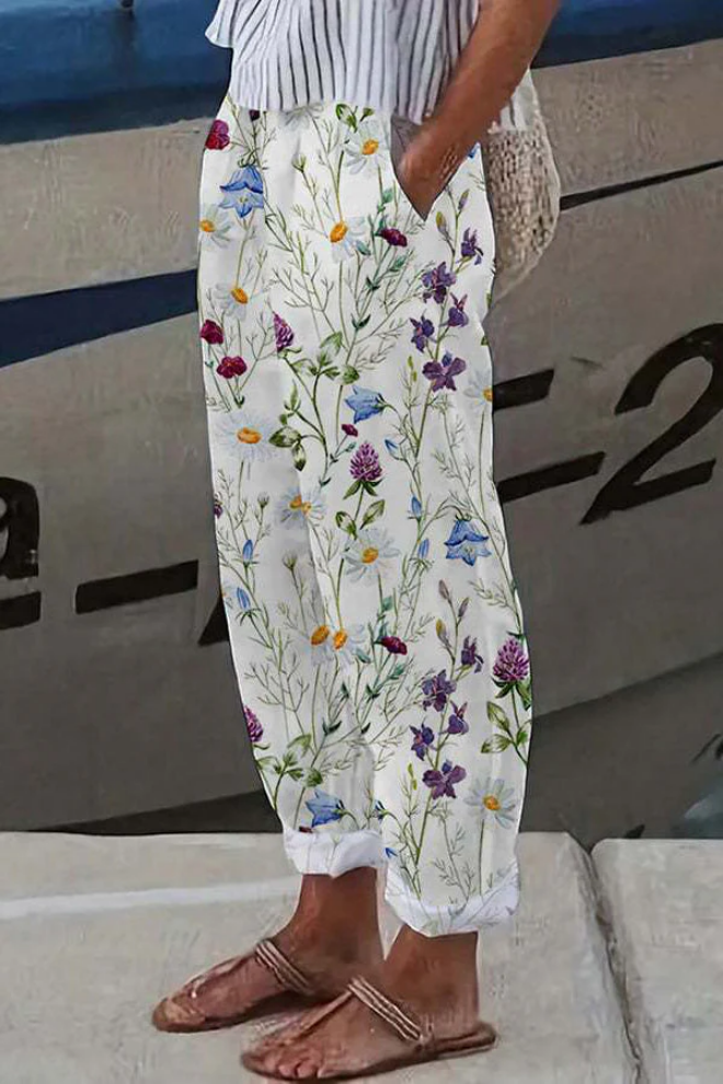 W&W Mode | Casual Unique Printed Button Pocket Pants
