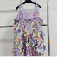 WW | Cocktailkleid mit Blumenapplikationen