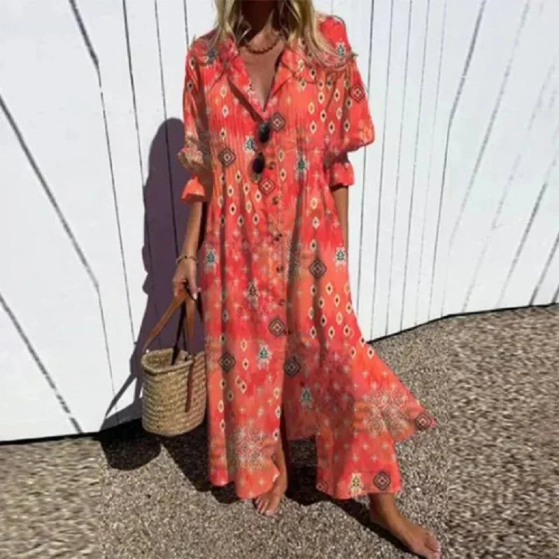 WW | Klassisches Boho Maxi Kleid