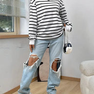 WW | Gestreiftes Sweatshirt Für Damen