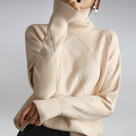 WW | Luxus Damen Kaschmir Rollkragenpullover Für Wärme Und Eleganz