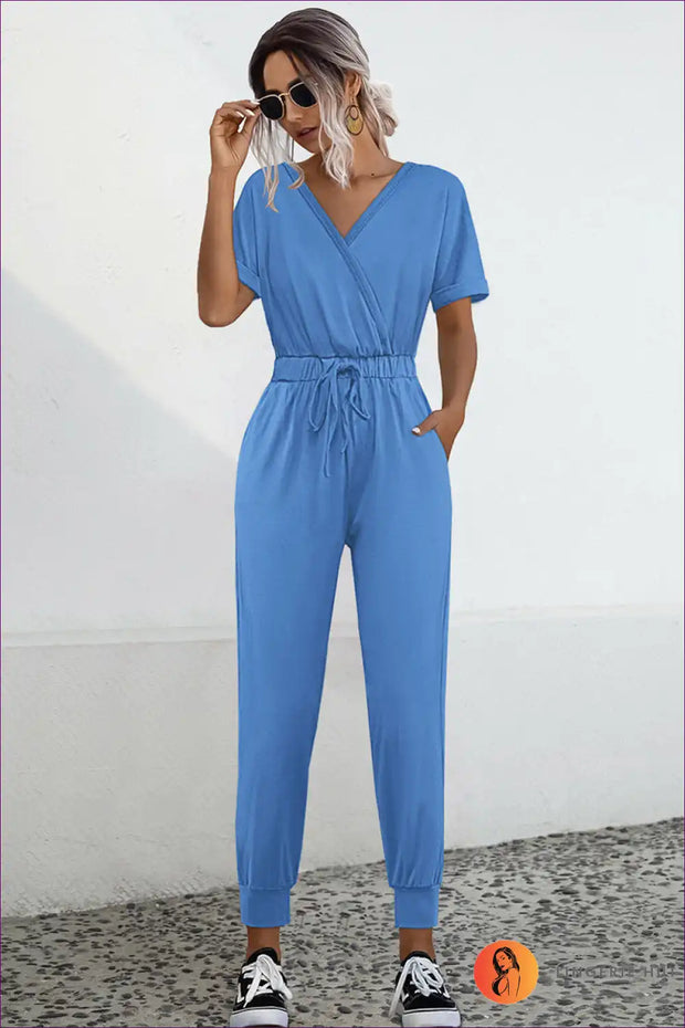 WW | Camo V-Ausschnitt Bindesprunganzug - Müheloser Sommer Cool