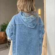 WW | Schickes Casual Denim Hoodie – Mühelos Cool