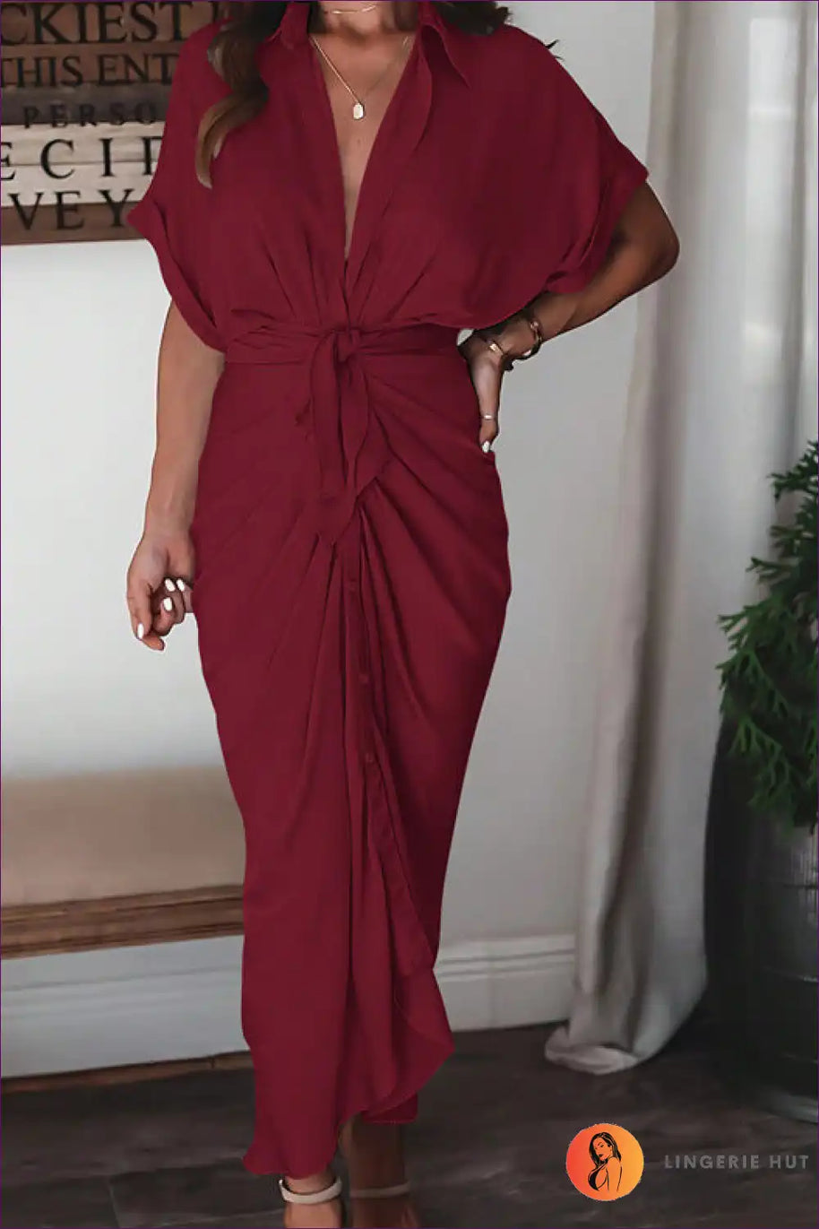 WW | Elegantes weißes drapiertes Midikleid - Zeitlos schick