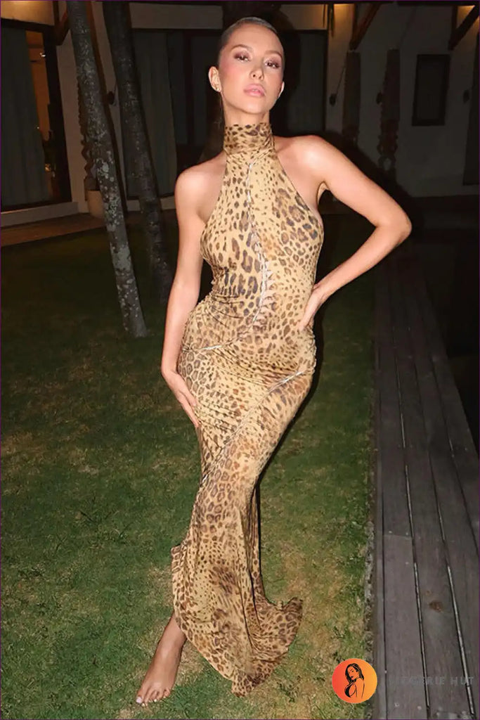 WW | Fierce Leopard Print Bodycon Kleid – Wild Night Glam