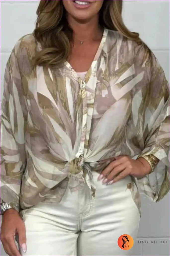 WW | Fließende Aquarellbluse – Luftige Eleganz in sanften Pastellfarben
