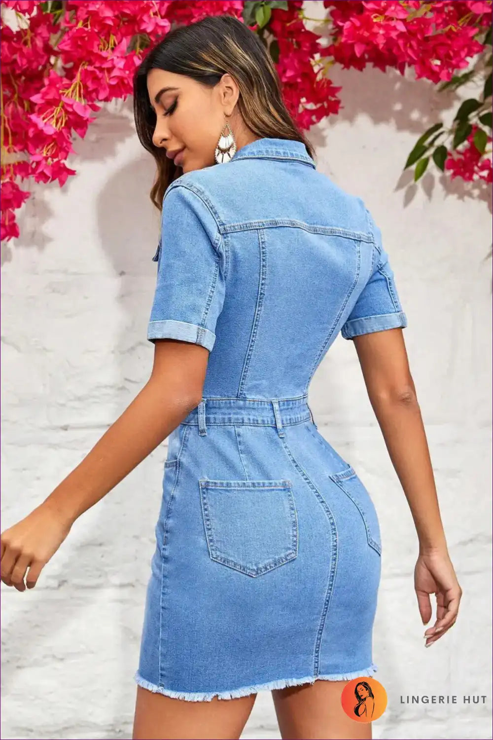 W&W Mode | Sexy Slim Fit Denim Kleid – Clubbereit